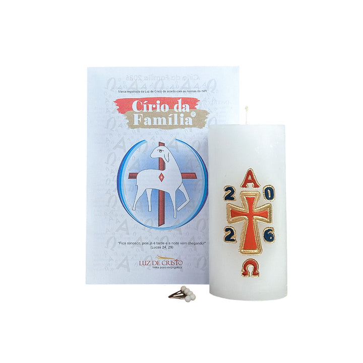 Círio da Família Esculpido 7x15 cm