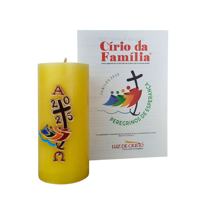 Círio da Família Esculpido 7x15 cm