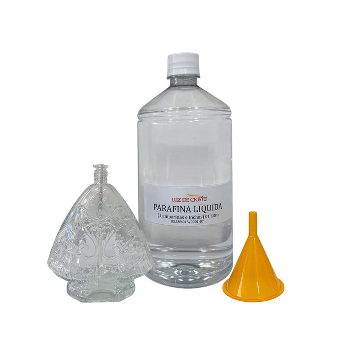 Kit Lamparina Decorativa Aparecida + Fluído