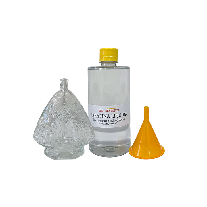 Kit Lamparina Decorativa Aparecida + Fluído