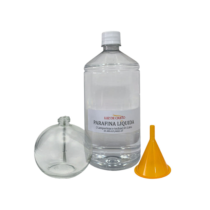 Kit Lamparina Decorativa Bola + Fluído