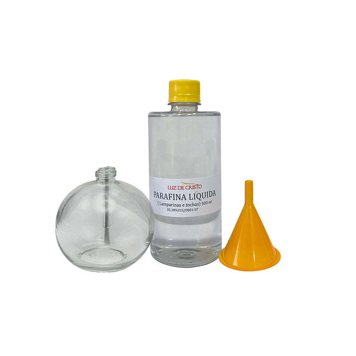 Kit Lamparina Decorativa Bola + Fluído